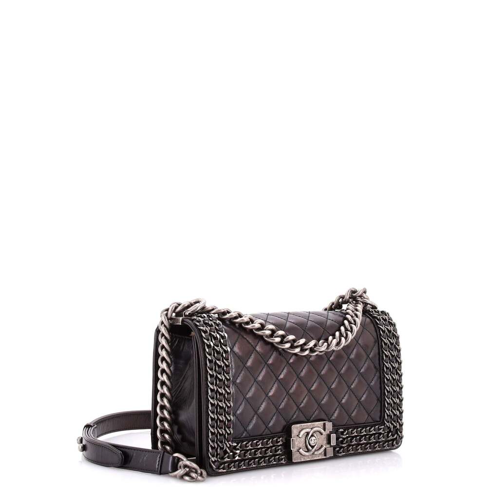 Chanel Chained Boy Flap Bag Quilted #240082C33B - Picture 3 of 9
